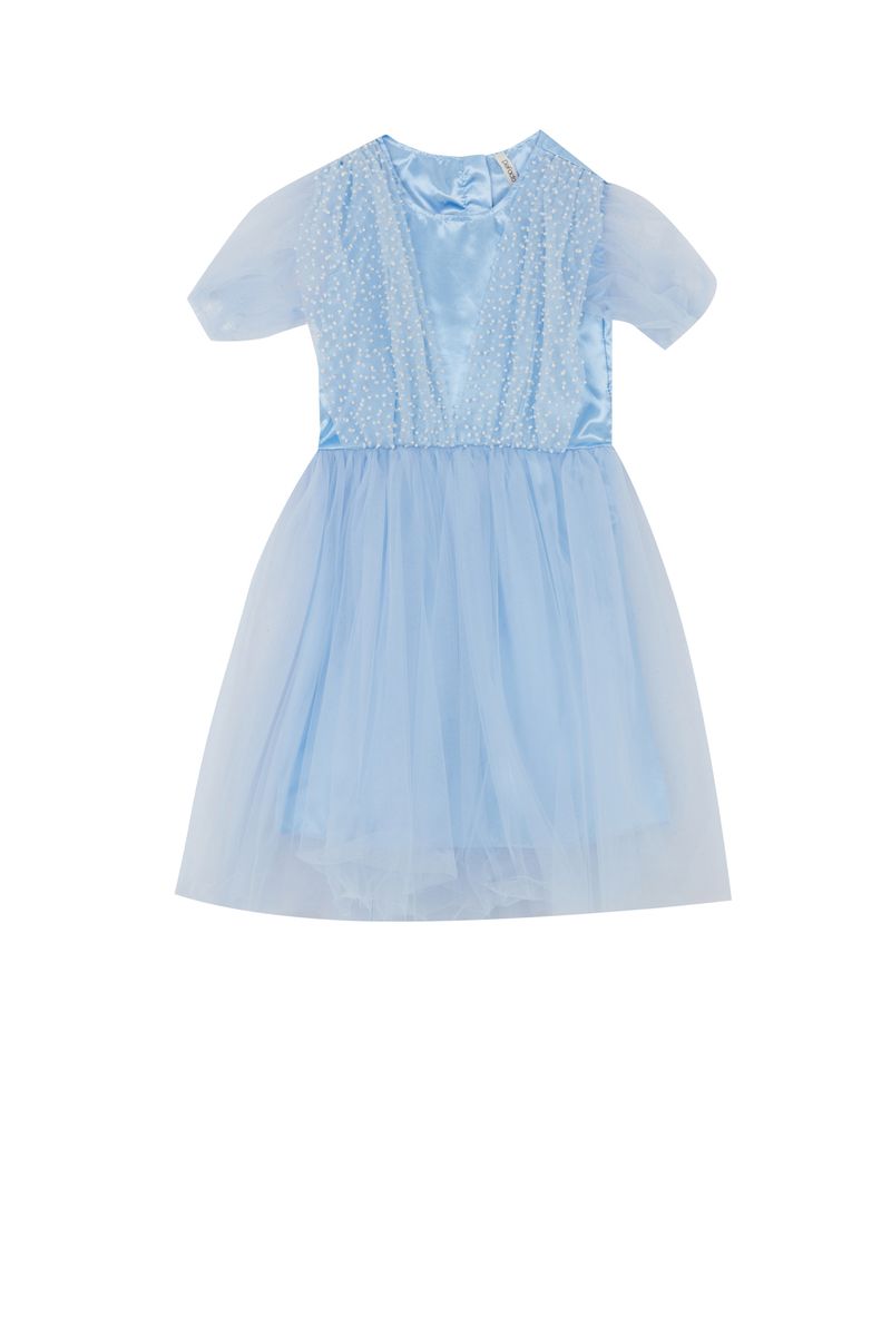 Girl - Sleeveless Woven Dress - Blue
