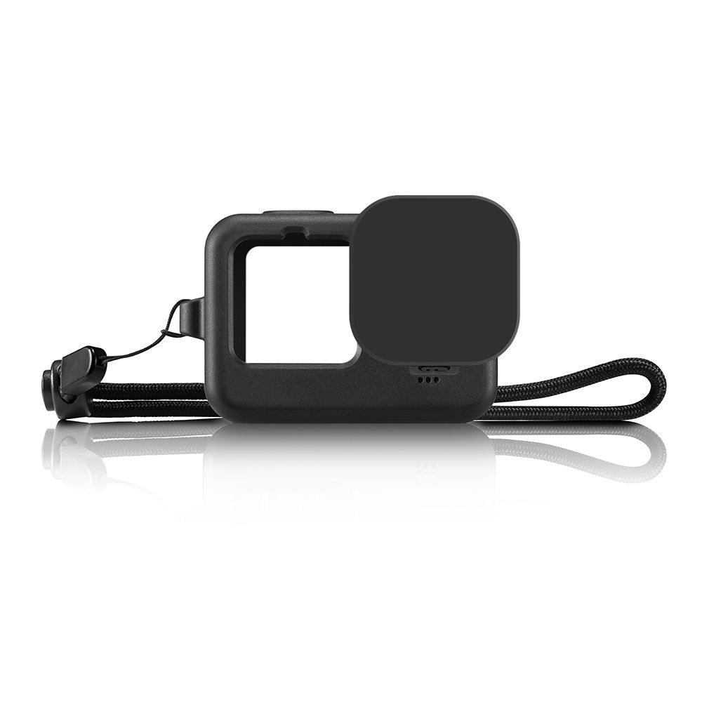 For GoPro HERO9 Black Silicone Protective Case(Black)