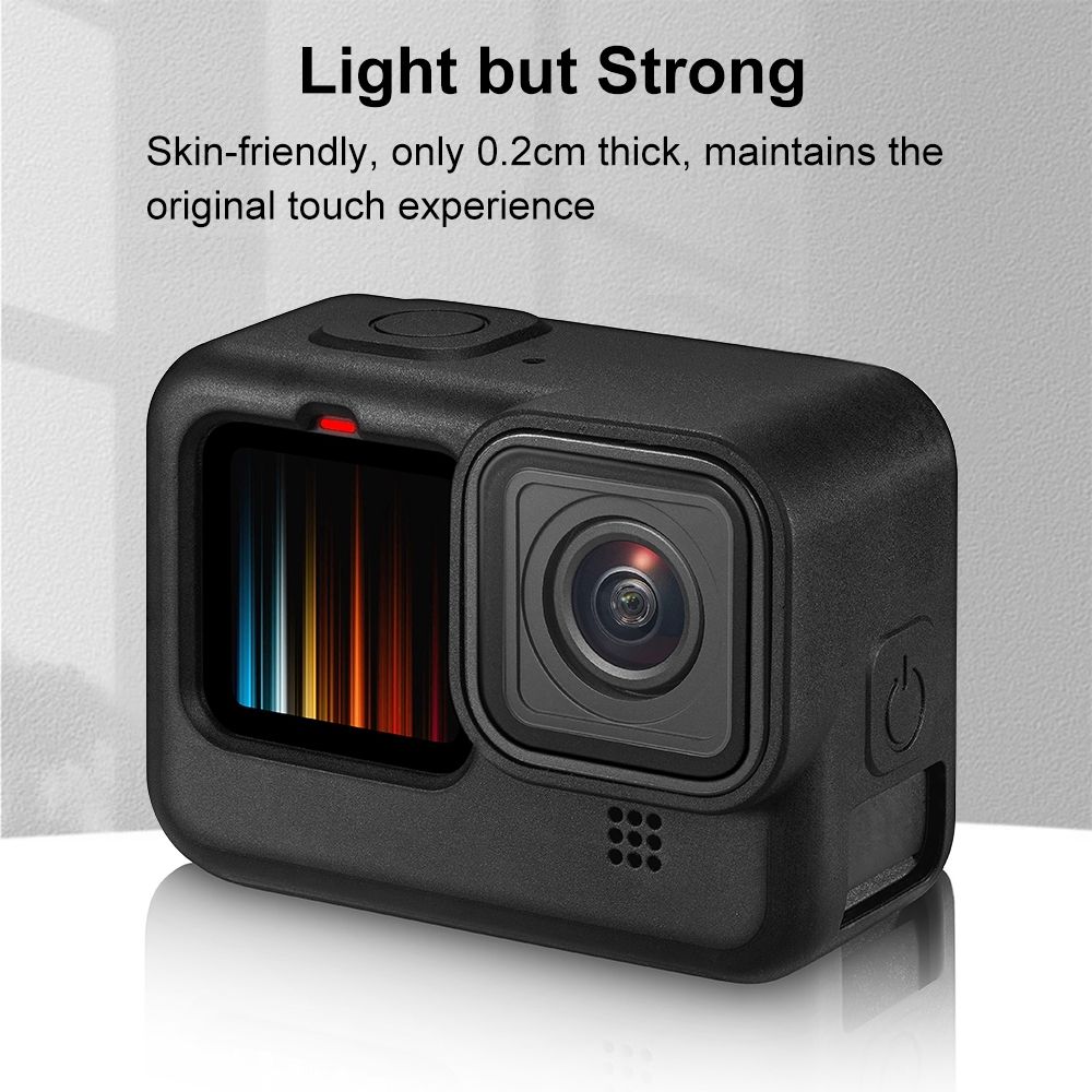 For GoPro HERO9 Black Silicone Protective Case(Black)