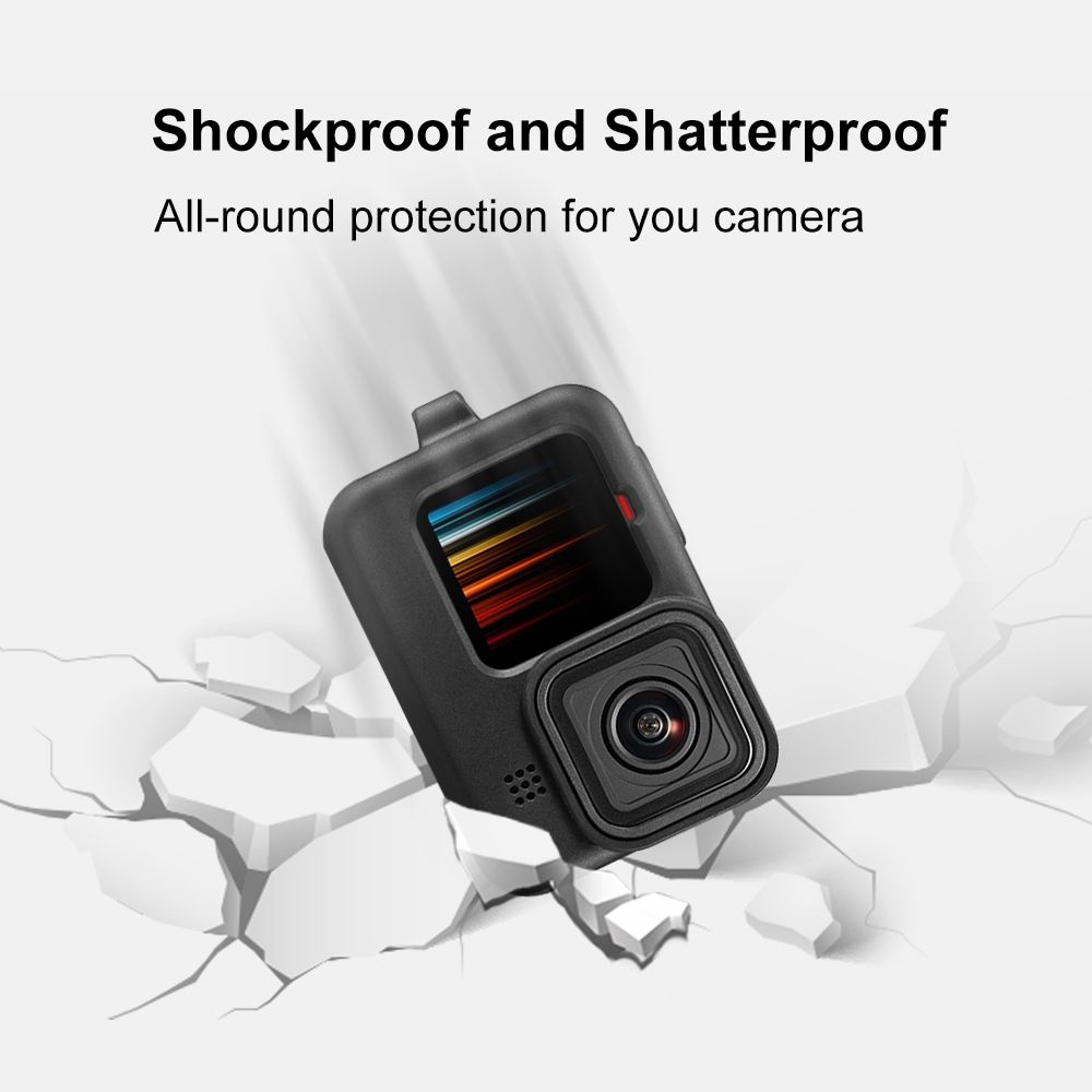 For GoPro HERO9 Black Silicone Protective Case(Black)
