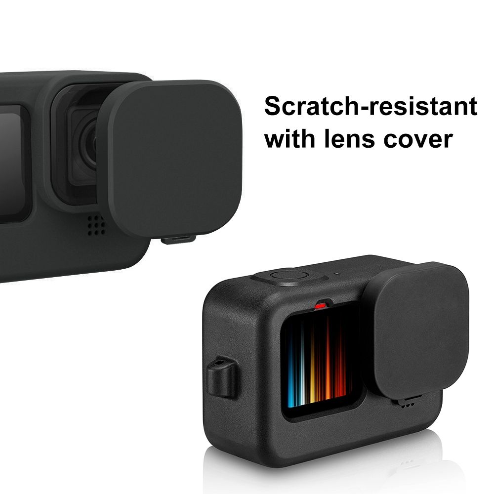 For GoPro HERO9 Black Silicone Protective Case(Black)
