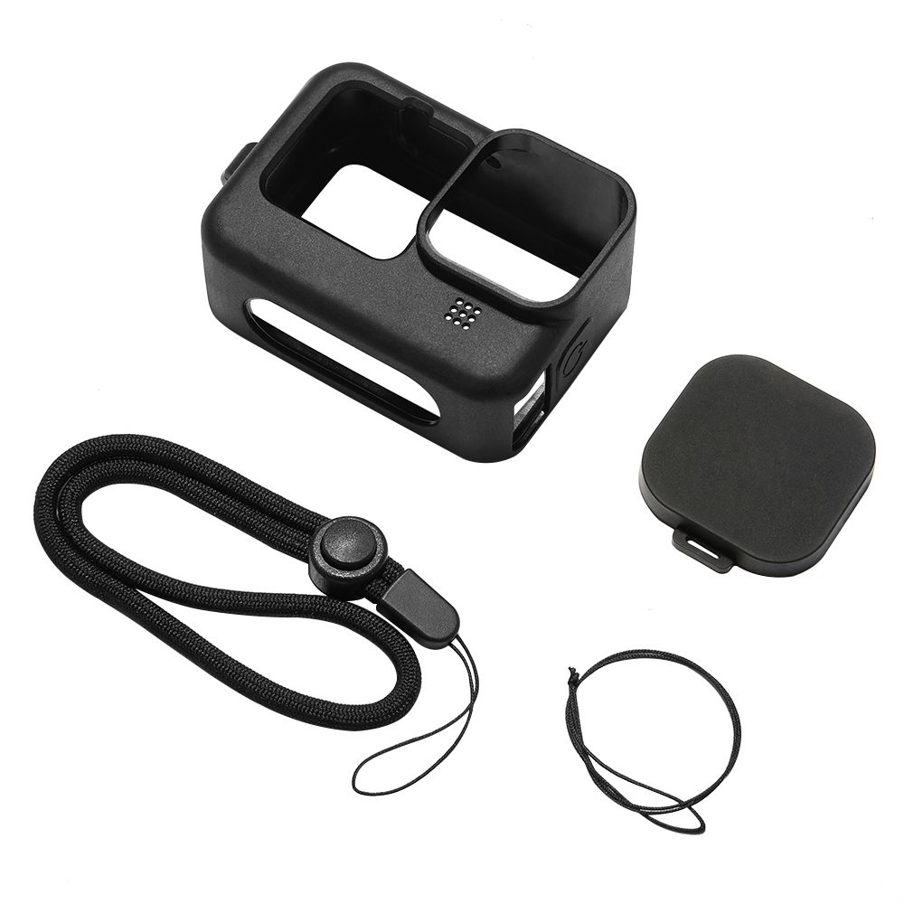 For GoPro HERO9 Black Silicone Protective Case(Black)