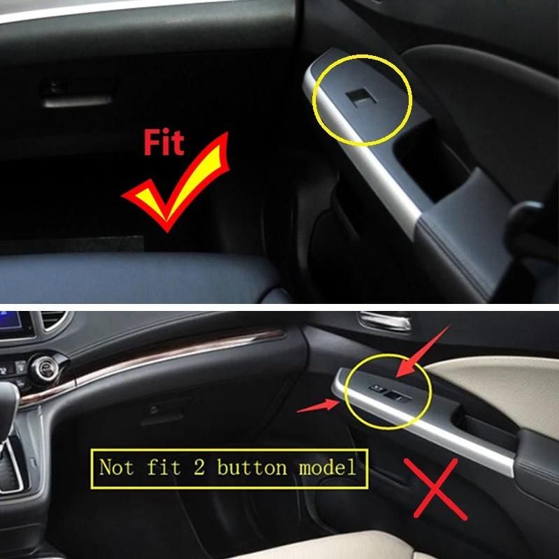4pcs for Honda CRV CR-V Car Armrest Door Window Glass Lift Switch Panel Cover Trim ABS Matte 2012. 2013 2014 15 2016 Accessories