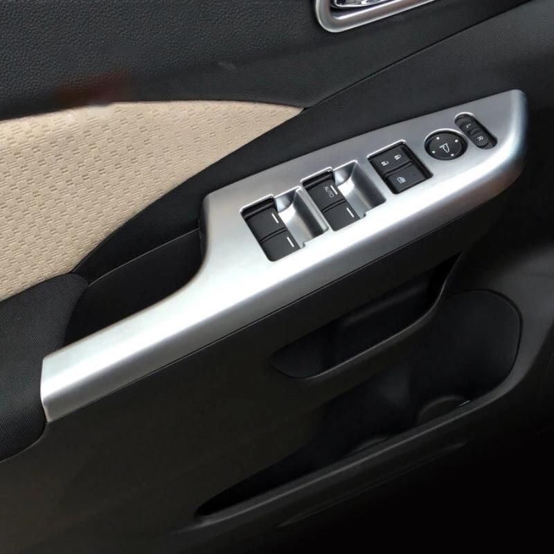 4pcs for Honda CRV CR-V Car Armrest Door Window Glass Lift Switch Panel Cover Trim ABS Matte 2012. 2013 2014 15 2016 Accessories