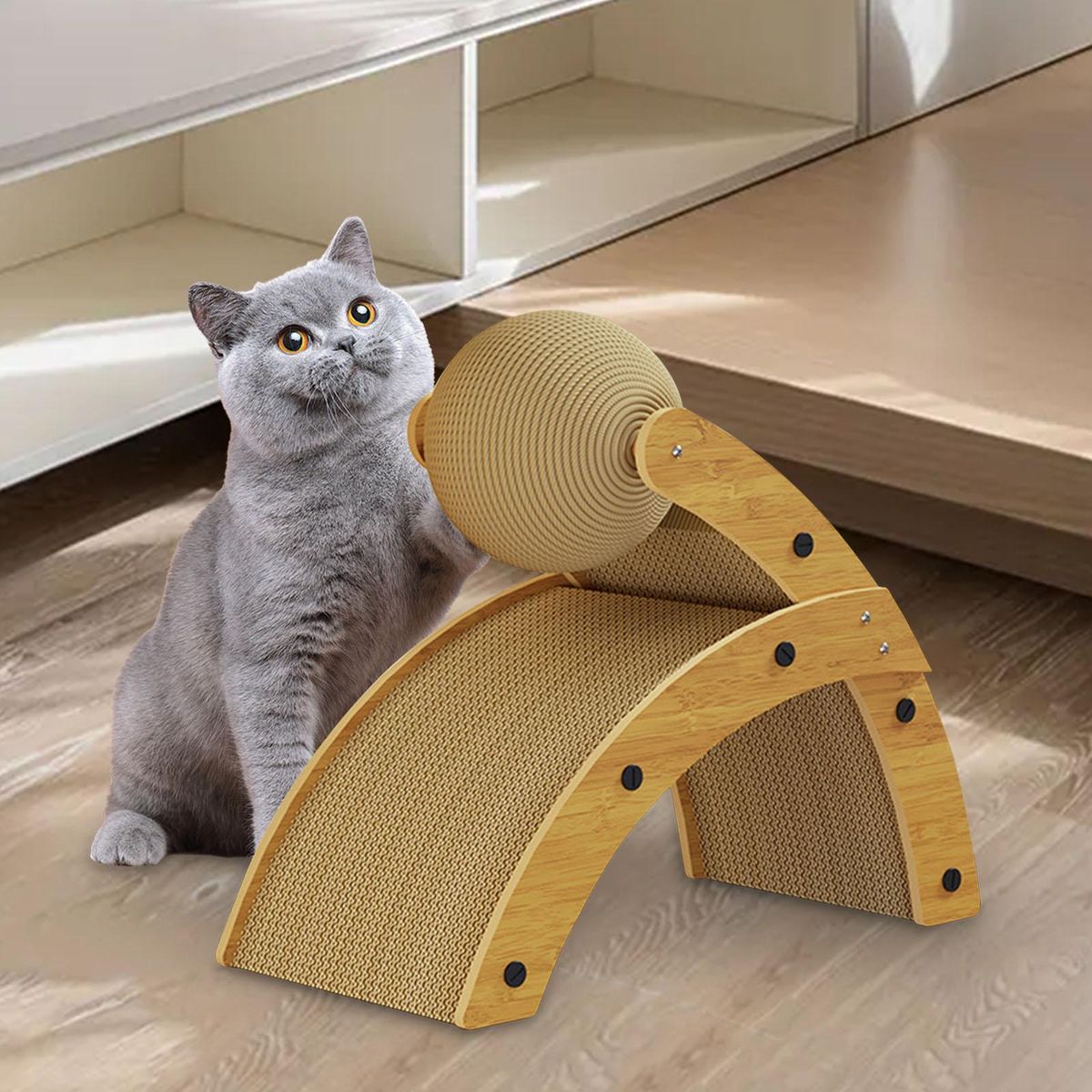 Cat Scratcher Pad Scratch Ball Multifunctional For Cat