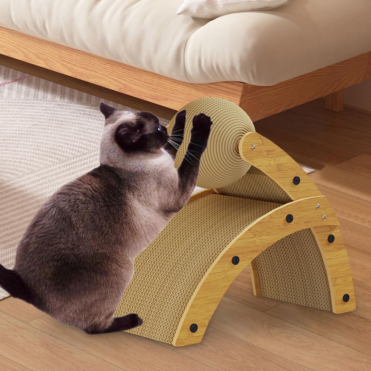 Cat Scratcher Pad Scratch Ball Multifunctional For Cat