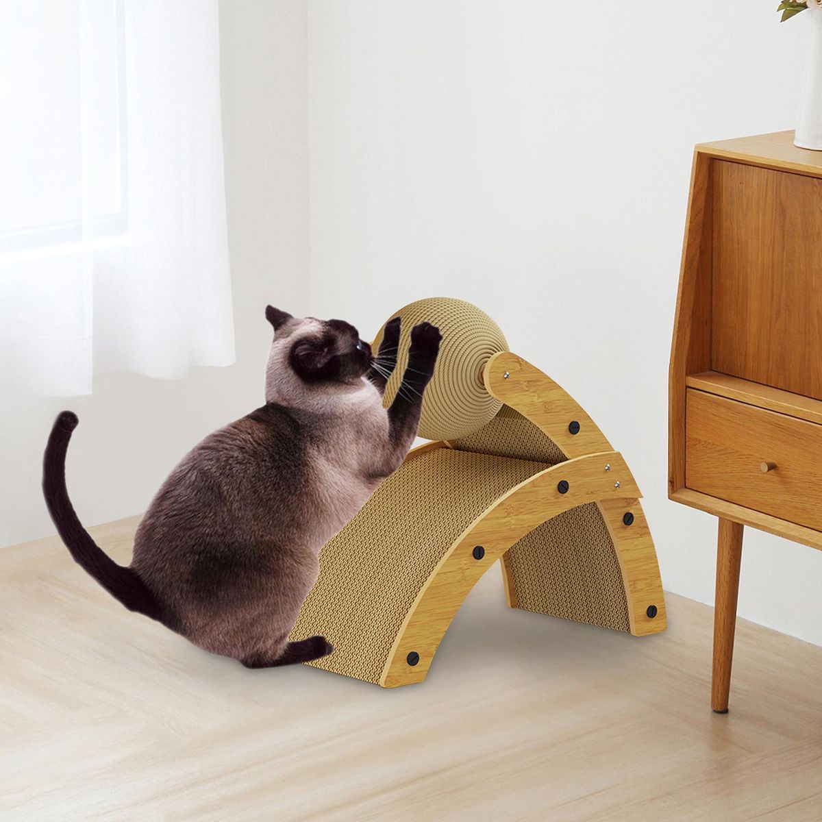 Cat Scratcher Pad Scratch Ball Multifunctional For Cat