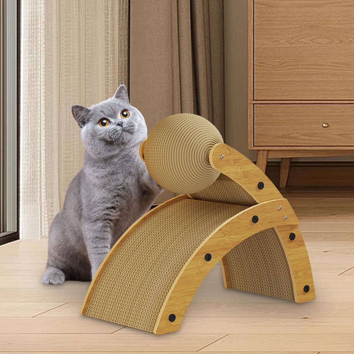 Cat Scratcher Pad Scratch Ball Multifunctional For Cat