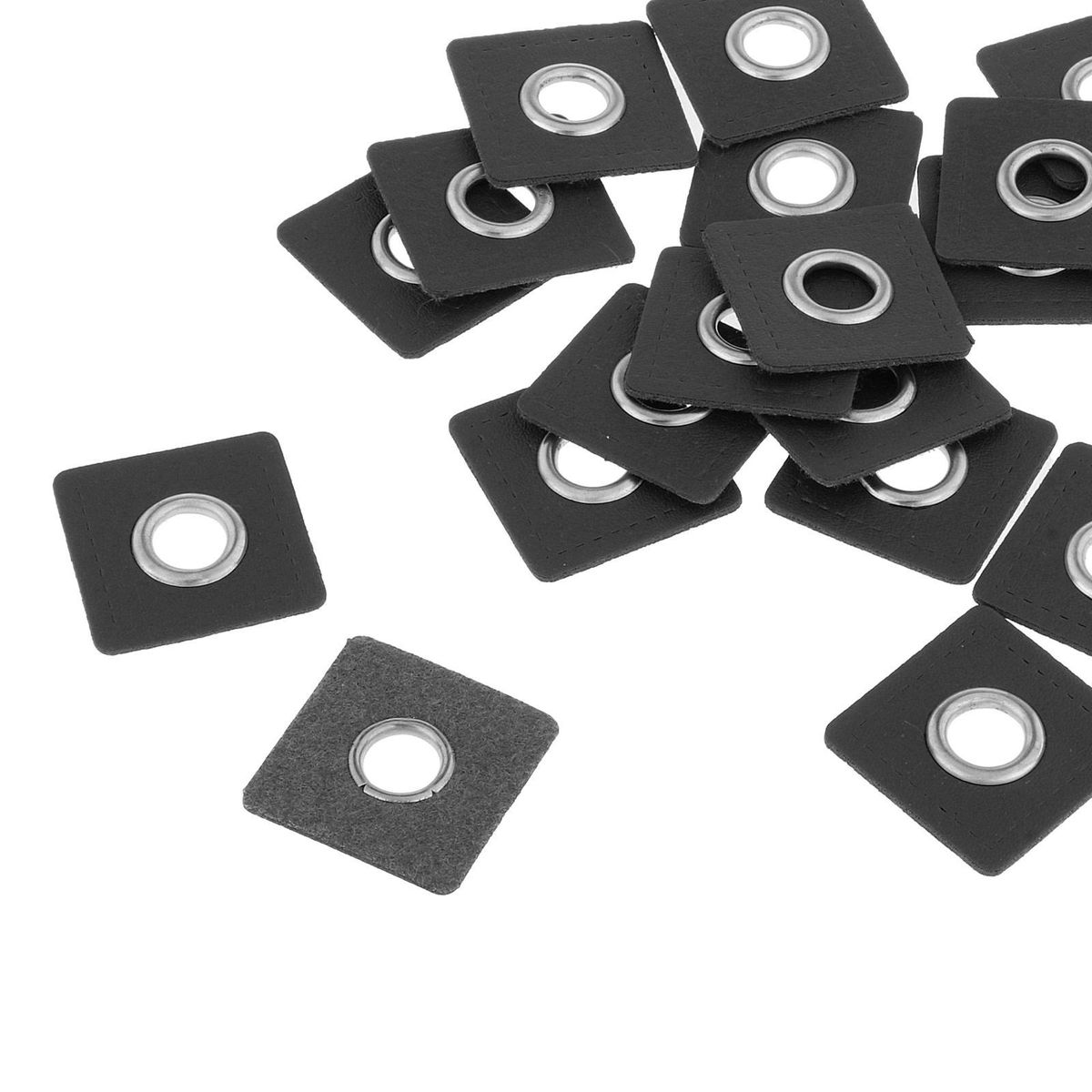 20pcs Badges Patch Eyelets Grommets DIY Knitting Black