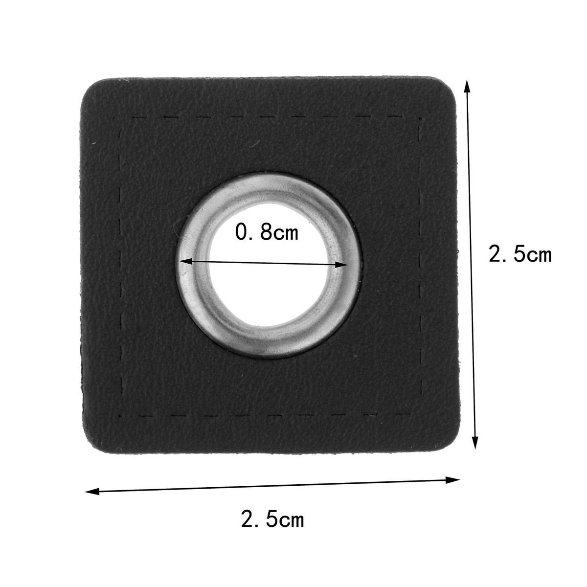 20pcs Badges Patch Eyelets Grommets DIY Knitting Black