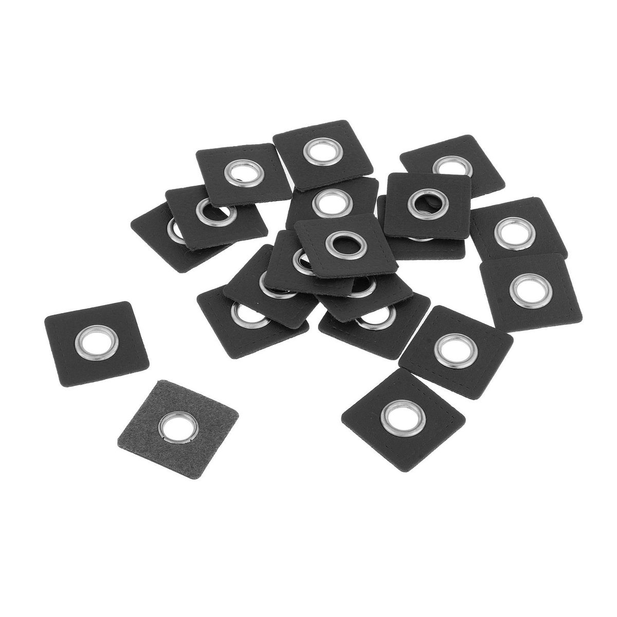 20pcs Badges Patch Eyelets Grommets DIY Knitting Black