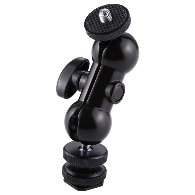 Flash Hot Shoe Swivel Ball Head 1/4 Inch Screw Magic Arm