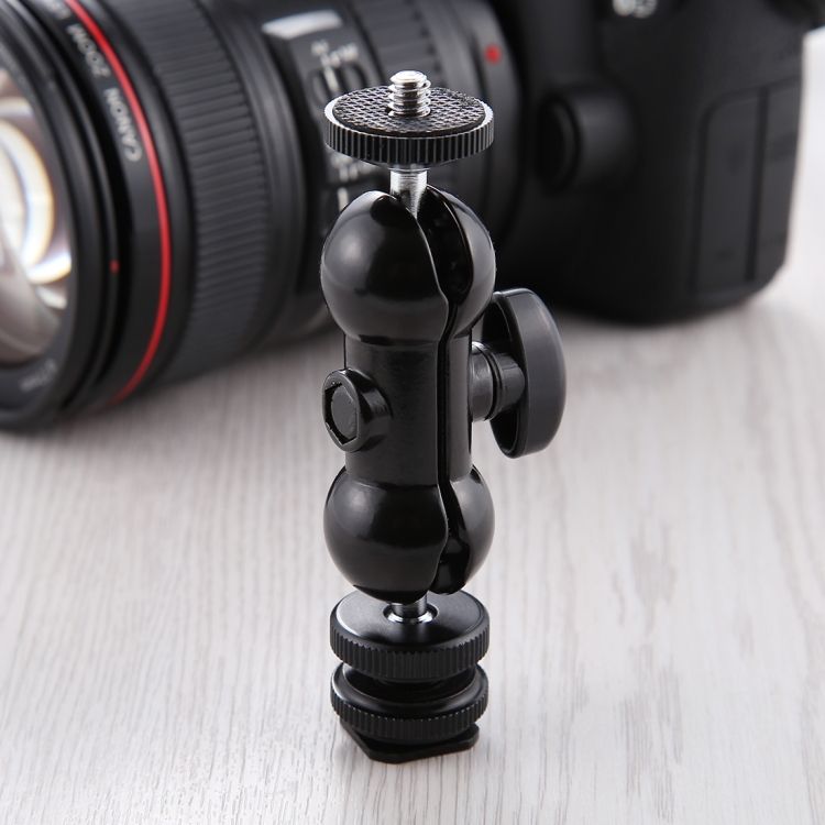 Flash Hot Shoe Swivel Ball Head 1/4 Inch Screw Magic Arm