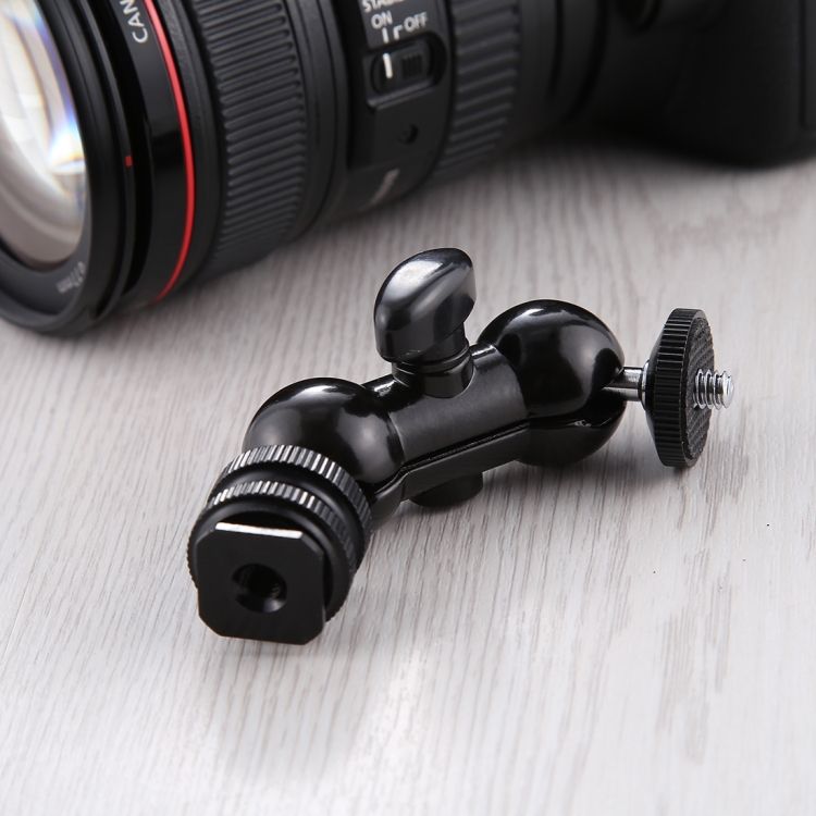 Flash Hot Shoe Swivel Ball Head 1/4 Inch Screw Magic Arm
