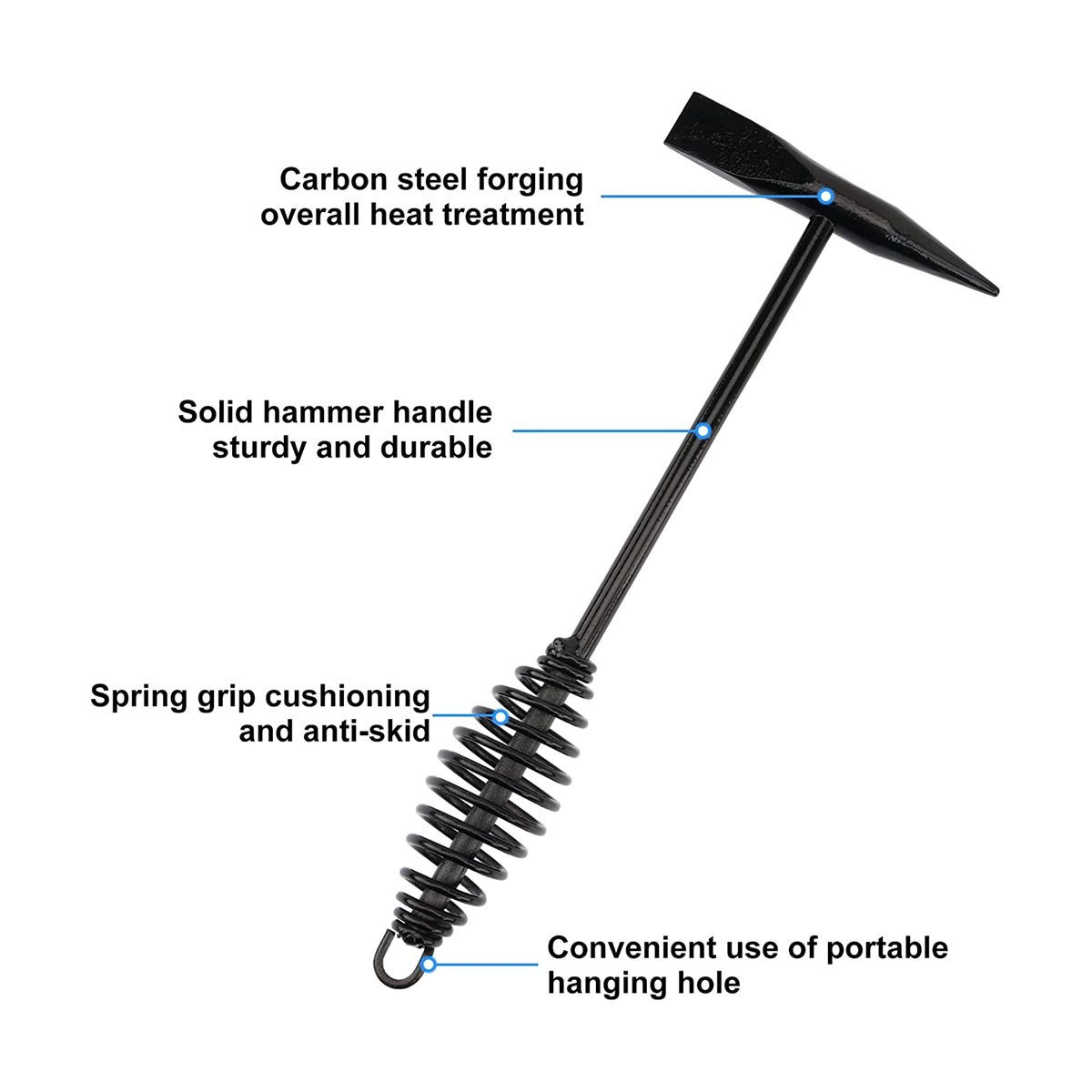 Welding Chipping Hammer with Coil Handle,11 Inch