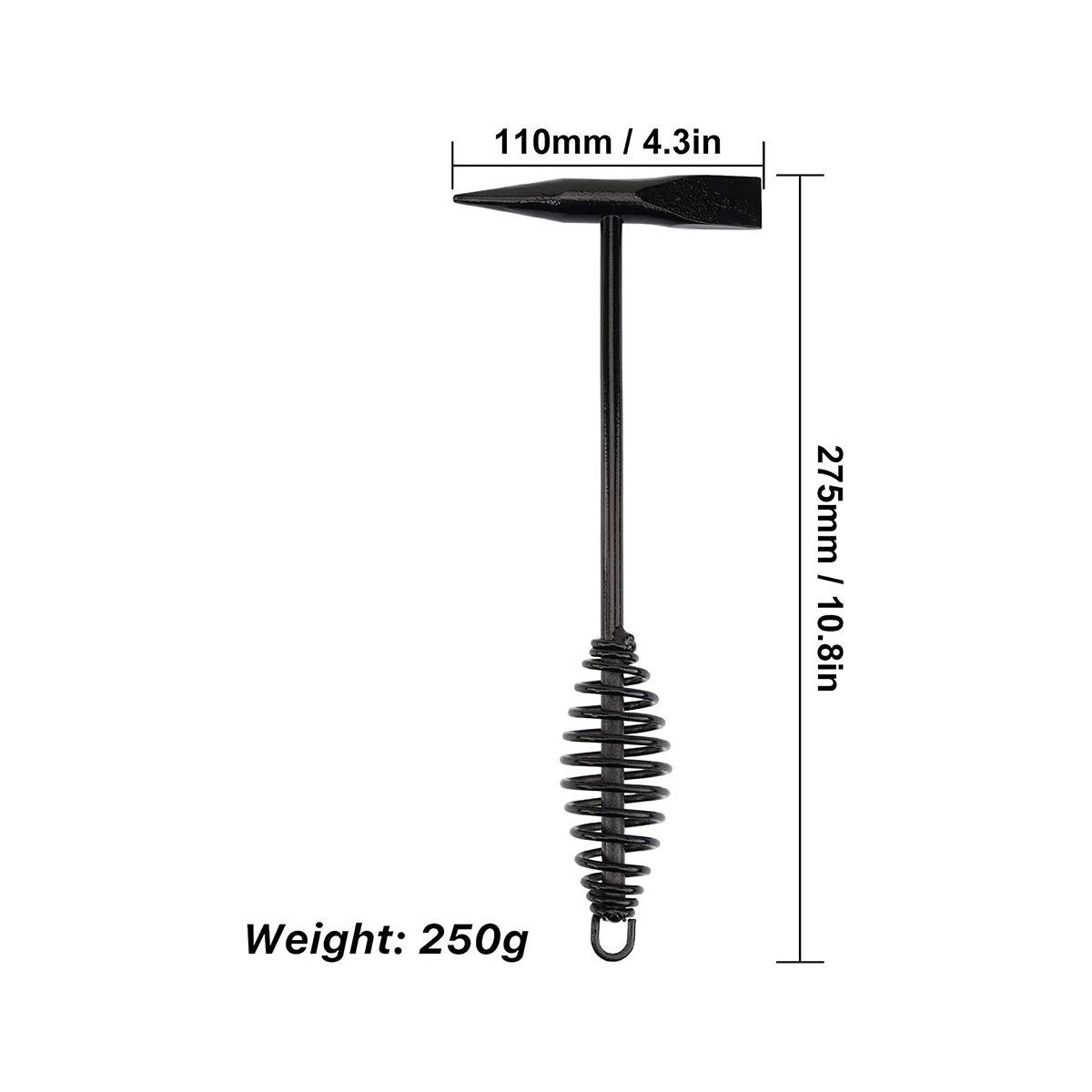 Welding Chipping Hammer with Coil Handle,11 Inch