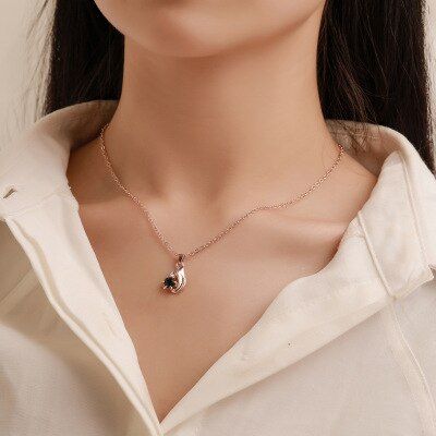 New Fashion Obsidian Drop Earrings Necklace Ring For Lady Girl Accessories Jewelry Wholesale