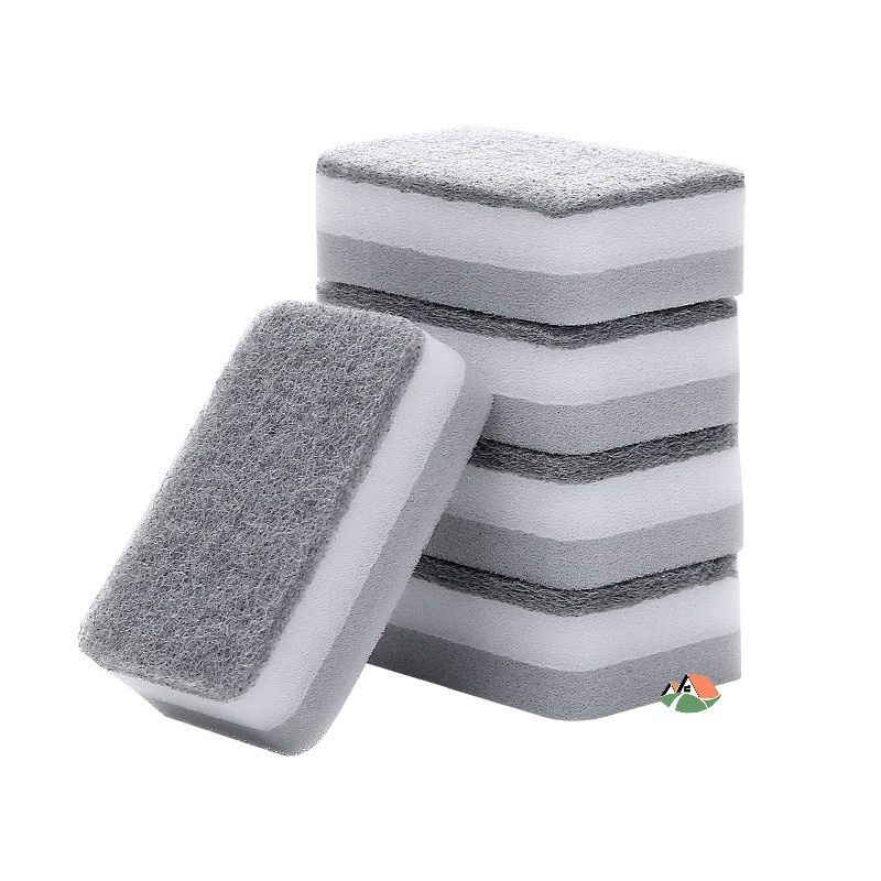 5PCS/SET Sponge Cleaning Dish Washing Catering Scourer Scouring Pads Kitchen Household Tools For Kitchen-5pcs Color