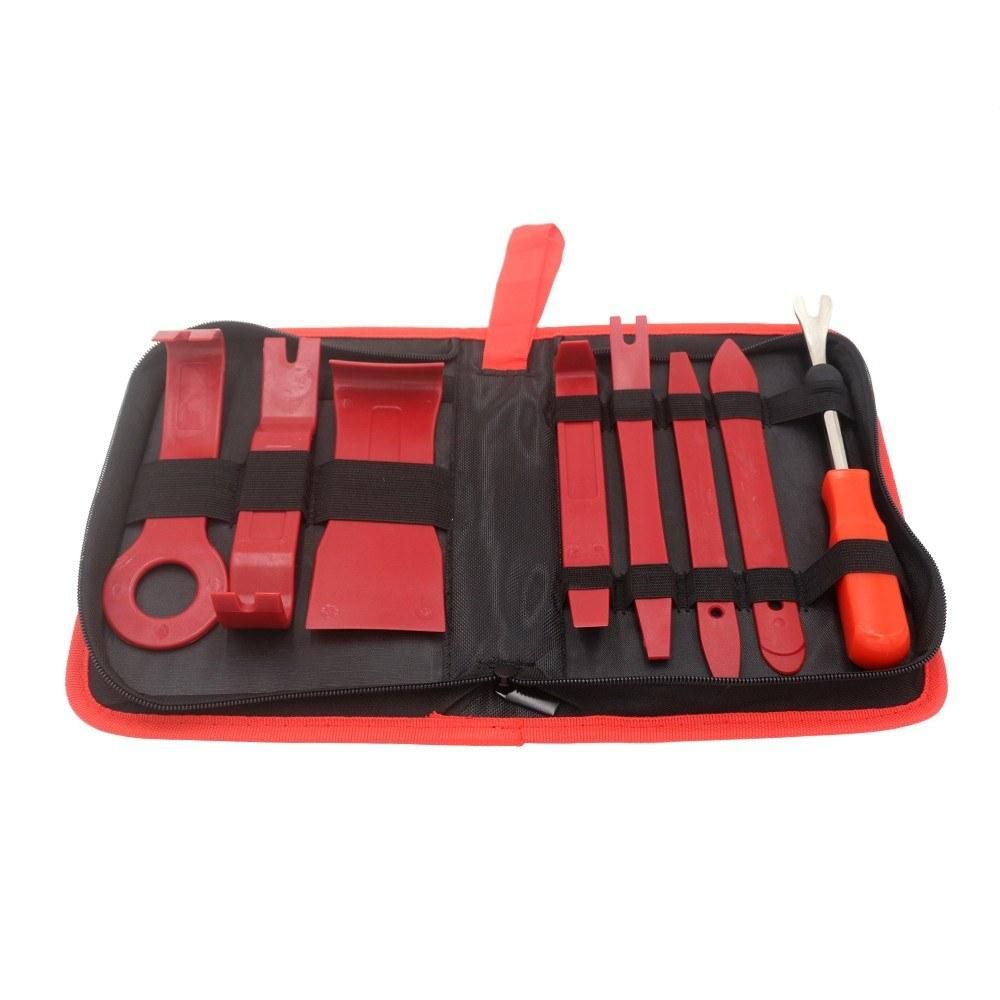 8Pcs Trim Removal Tool Kit Auto Car Audio Radio Door Panel Clip Pliers Fastener Remover Pry Repair Hand Tool