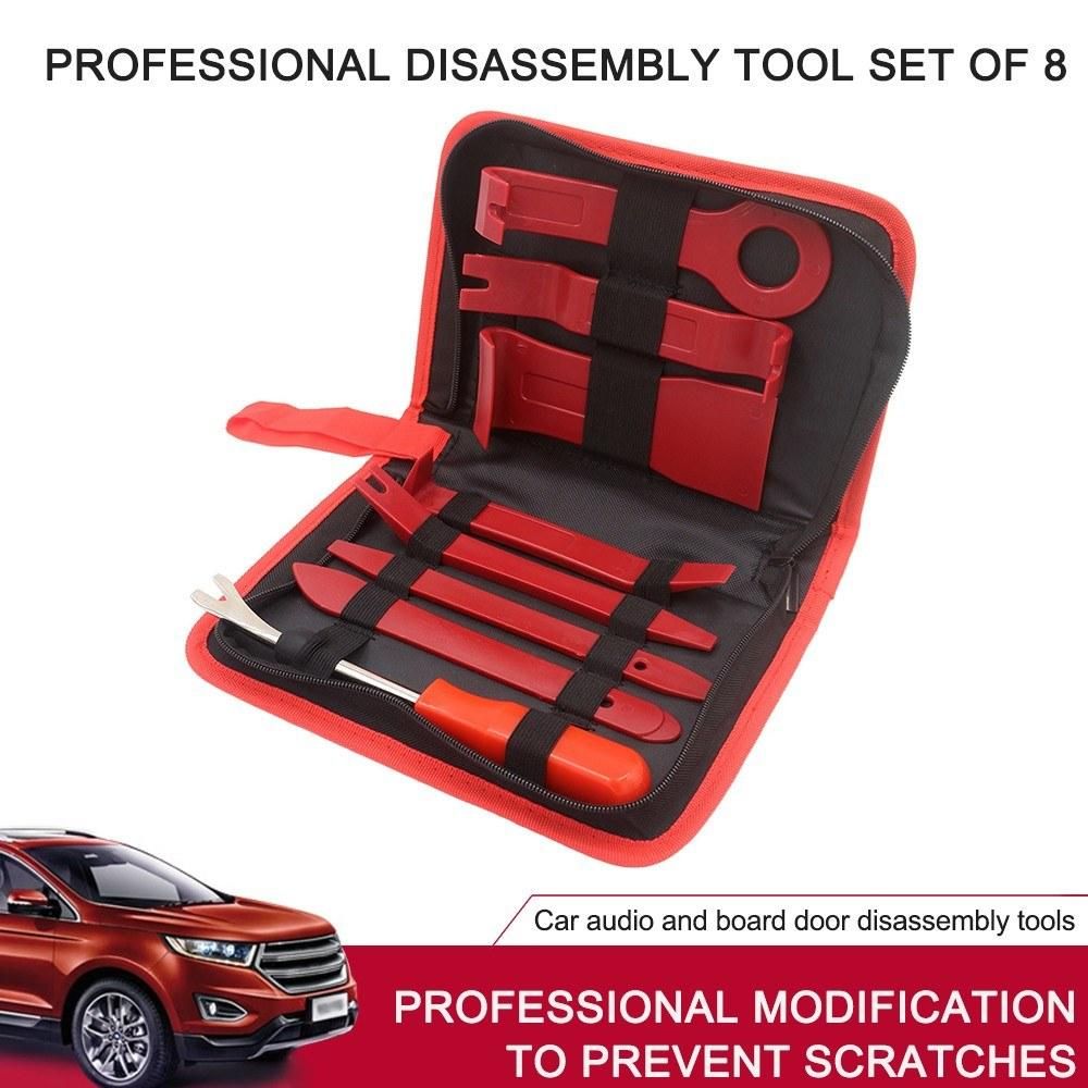 8Pcs Trim Removal Tool Kit Auto Car Audio Radio Door Panel Clip Pliers Fastener Remover Pry Repair Hand Tool