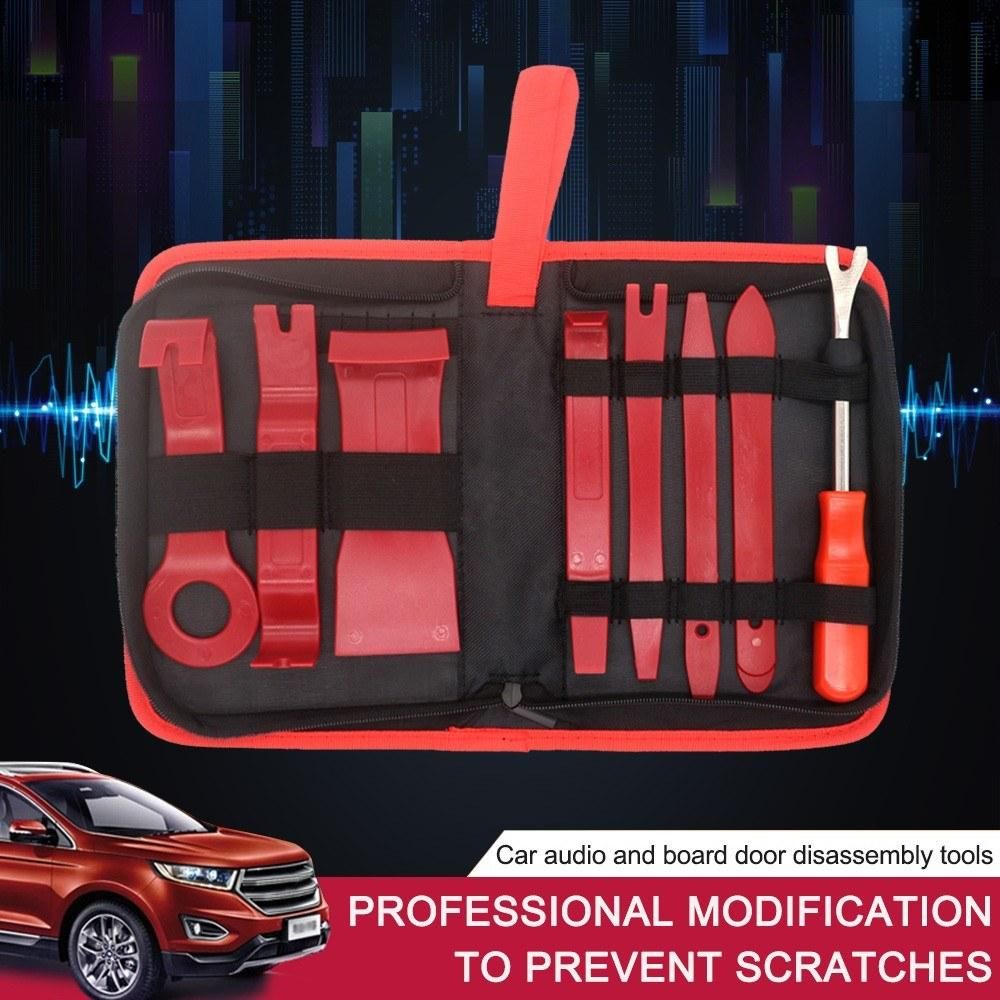 8Pcs Trim Removal Tool Kit Auto Car Audio Radio Door Panel Clip Pliers Fastener Remover Pry Repair Hand Tool