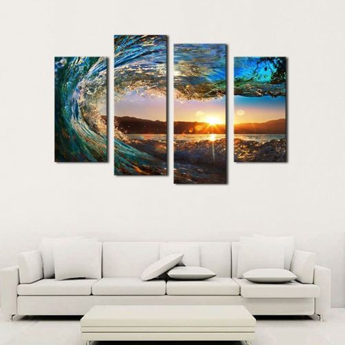 Sea Wave Art Canvas Painting Modern Home Decoration