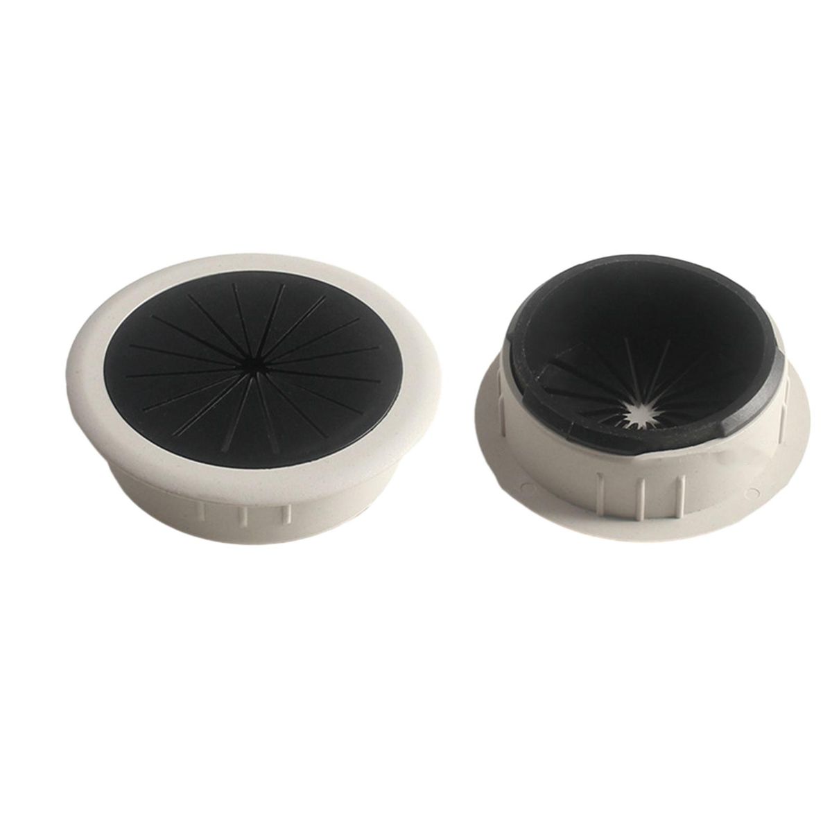 Desk Threading Box Wire Buckle Cover Plate Round Desk Hole Decorative Grey