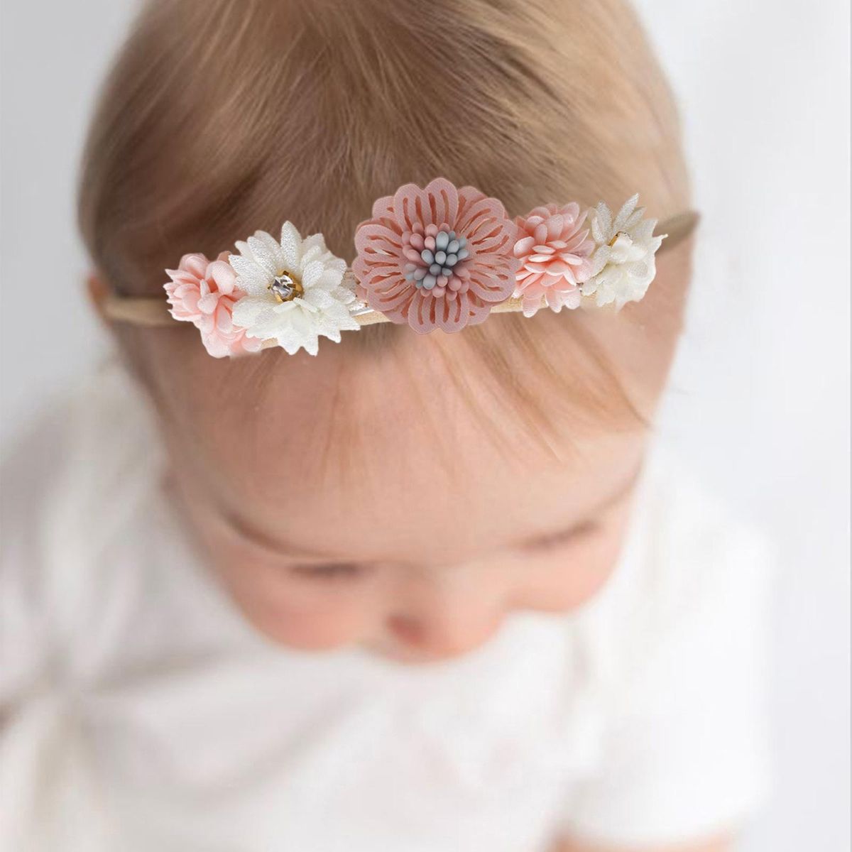Baby Girl Floral Headbands Headwear Elastic For  A