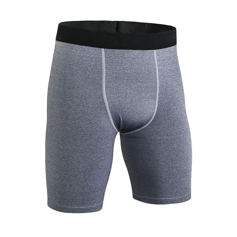 Men's Gym Shorts Running Tights Quick Drying Underwear Fitness Boxers Compression Shorts Sports Training Joer Joing Leings-grey