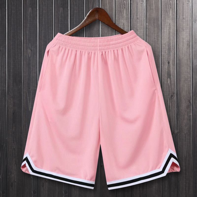 Men's Casual Shorts Man Quick-Dry Sports Shorts Summer Running Gym Men Short Loose Home Fitness Basketball Training Shorts Pants-pink