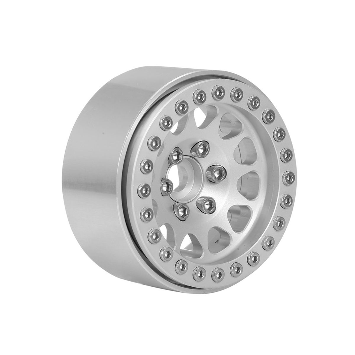 4 Pcs Toy Wheel Rim Model Anti-deformed Toy Automobile Hub Silver