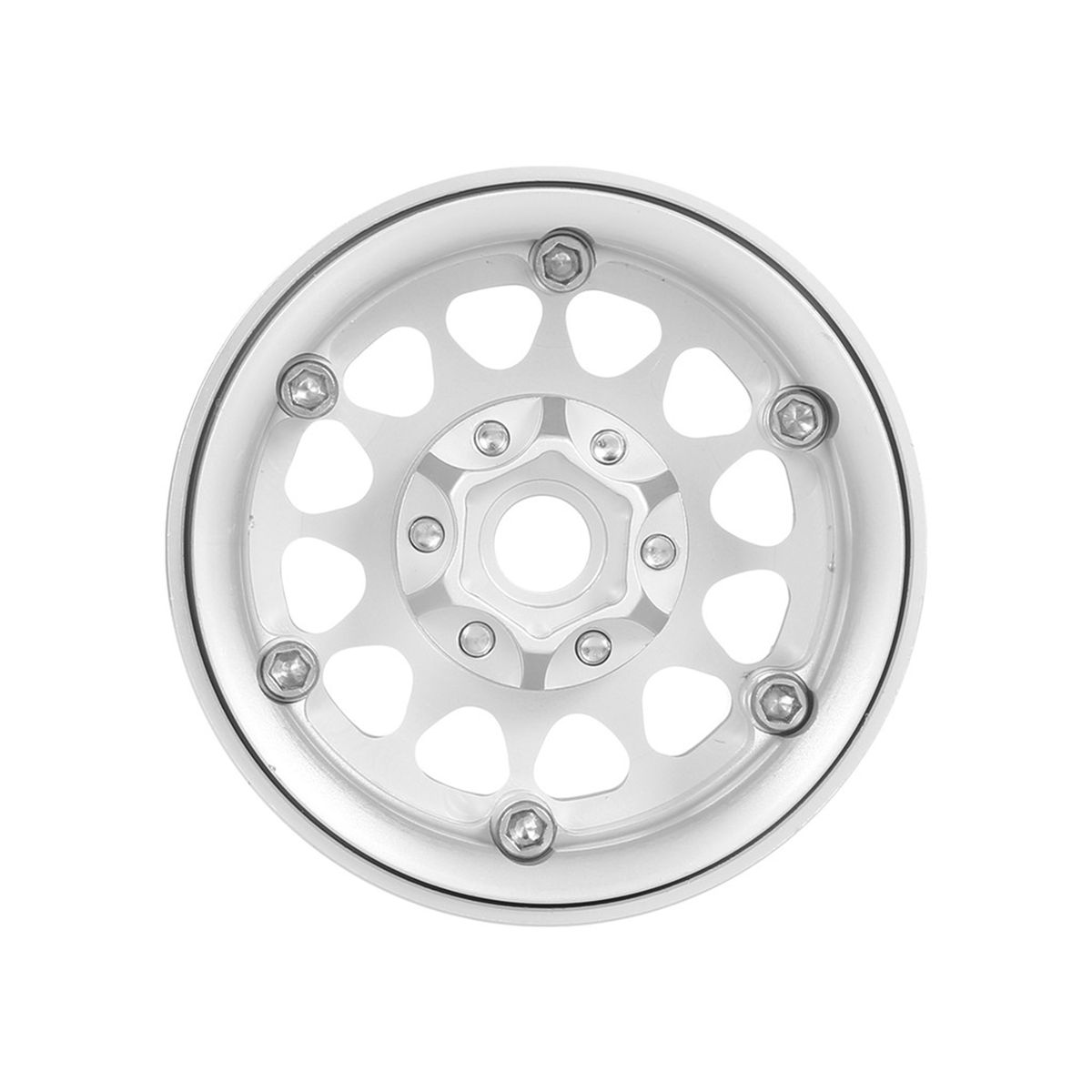 4 Pcs Toy Wheel Rim Model Anti-deformed Toy Automobile Hub Silver