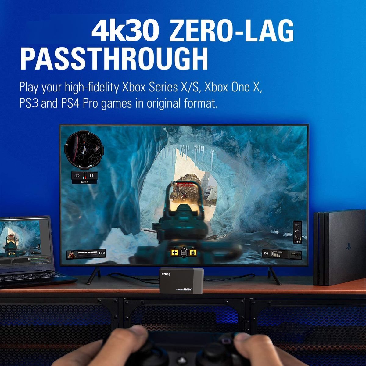 Real 4k 30hz 1080p 60fps 120fps USB 3.0 HDMI-compatible Video Capture Card Ultra HD Video Recording Device Live Streaming Box