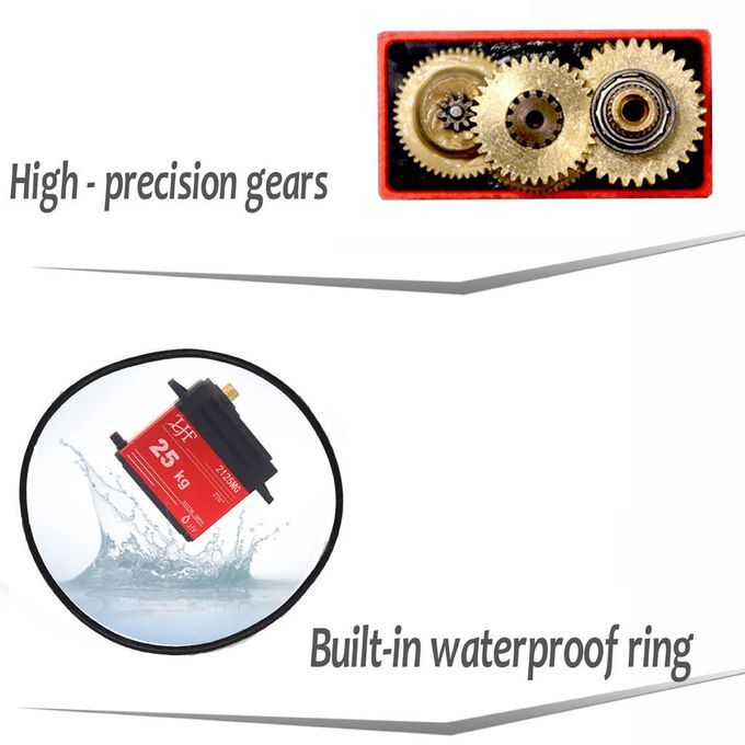 Waterproof Digital Servo Metal Gear 25kg/cm 0.19s Suits RC Car Crawler