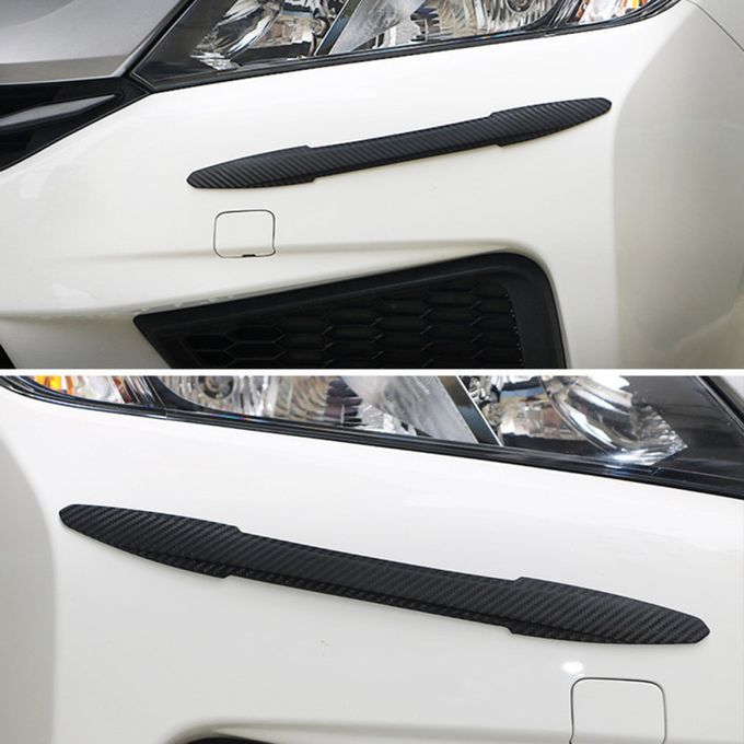 2Pcs Universal Car Side Bumper Anti-Scratch Strips-Black