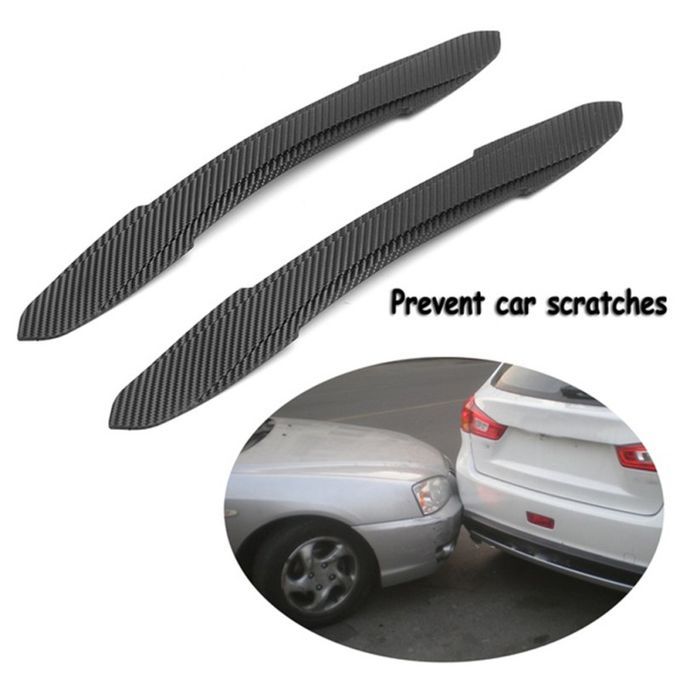 2Pcs Universal Car Side Bumper Anti-Scratch Strips-Black
