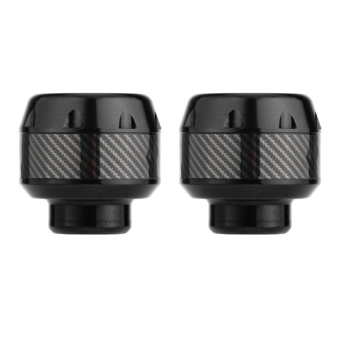 2 Pieces Motorbike Falling Protector Fork Frame Sliders Caps Black