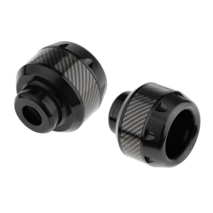 2 Pieces Motorbike Falling Protector Fork Frame Sliders Caps Black