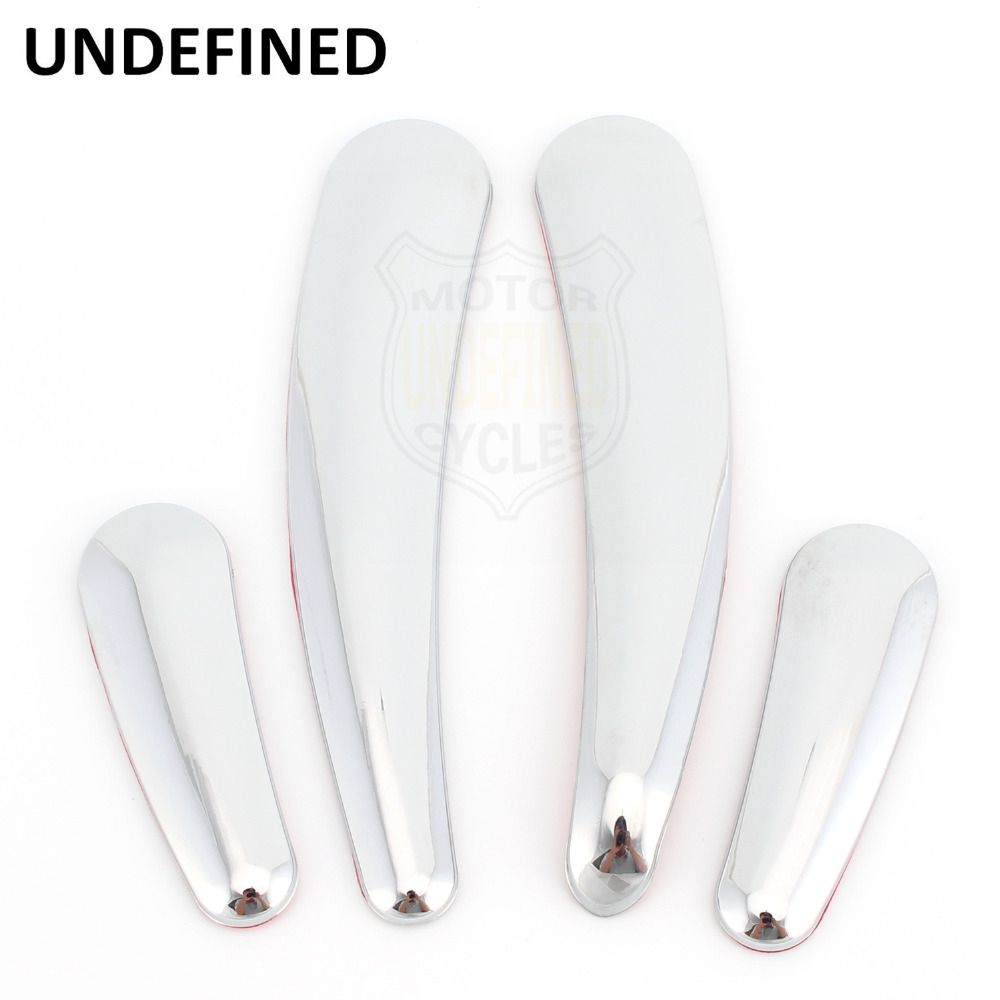 Motorbikes Chrome 4pcs Cerved Swingarm Frame Insert Set For