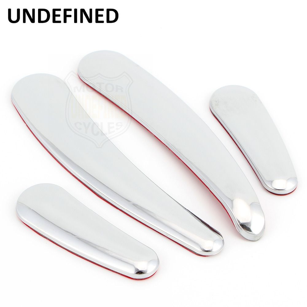 Motorbikes Chrome 4pcs Cerved Swingarm Frame Insert Set For