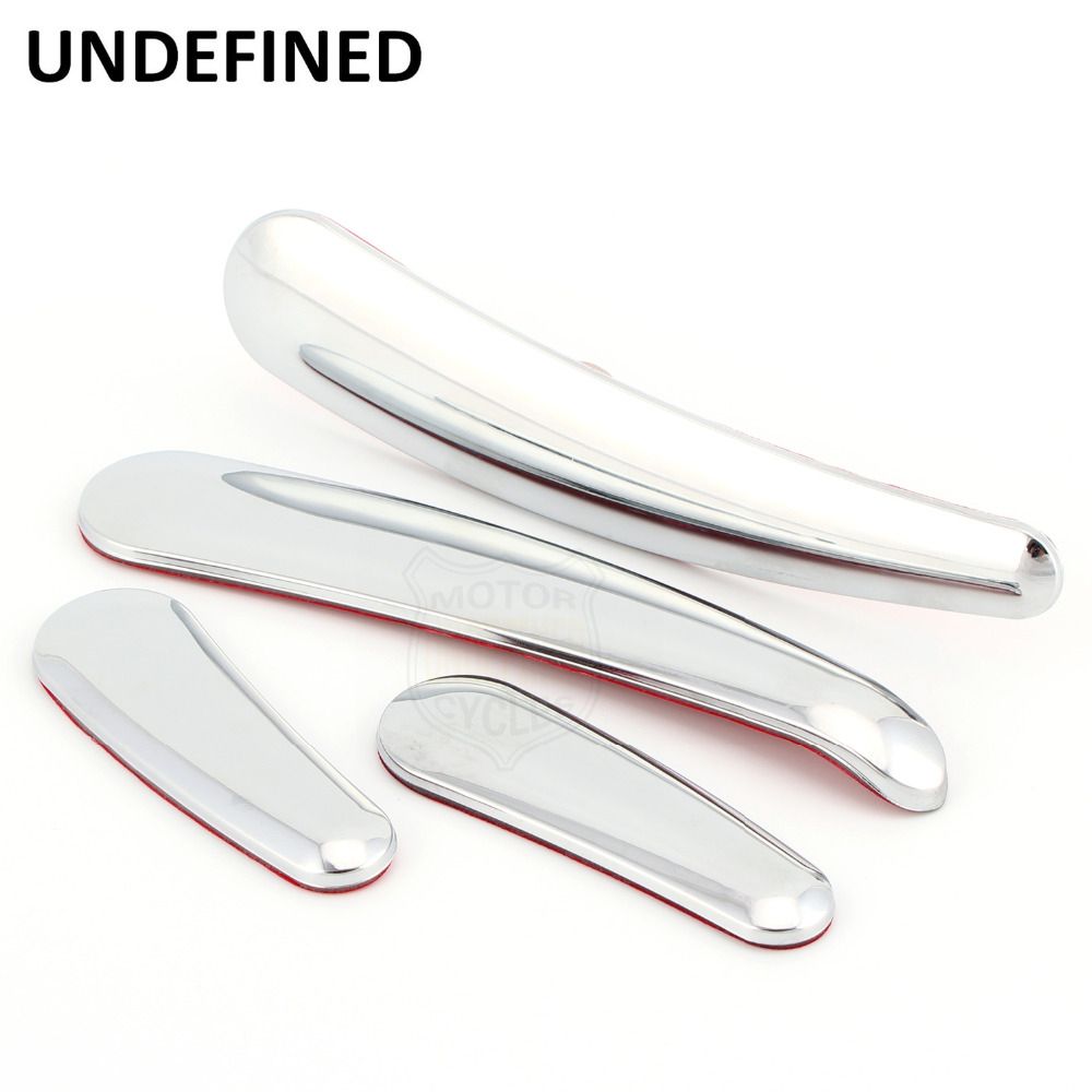 Motorbikes Chrome 4pcs Cerved Swingarm Frame Insert Set For