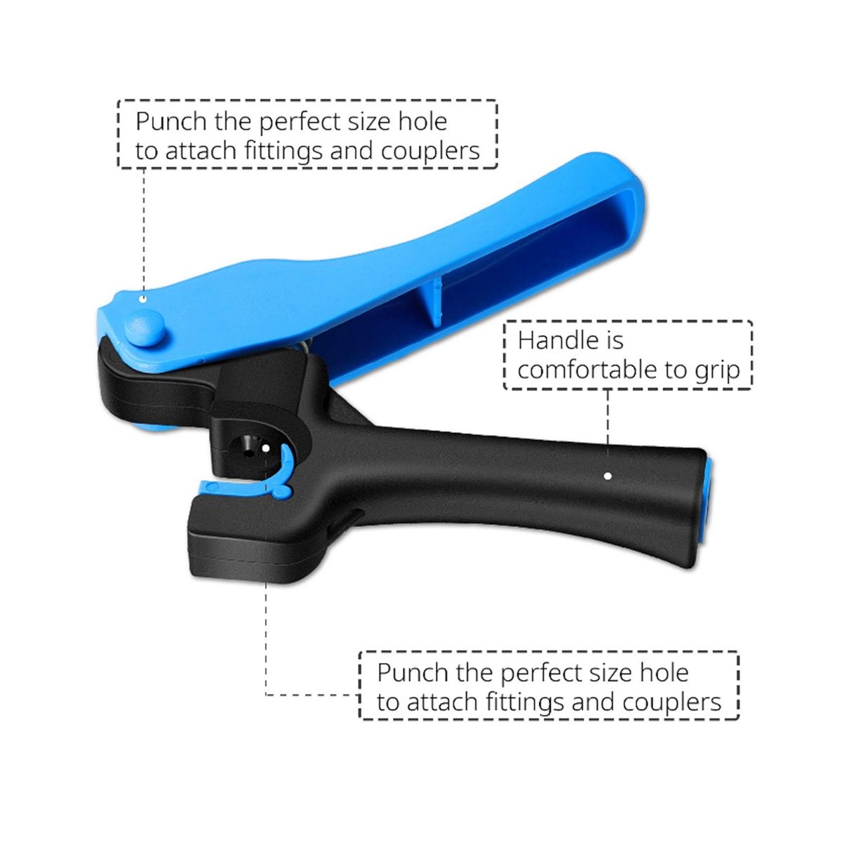 2Pcs Simple Blue Tube-Grip Hole Opener (4mm Grip)