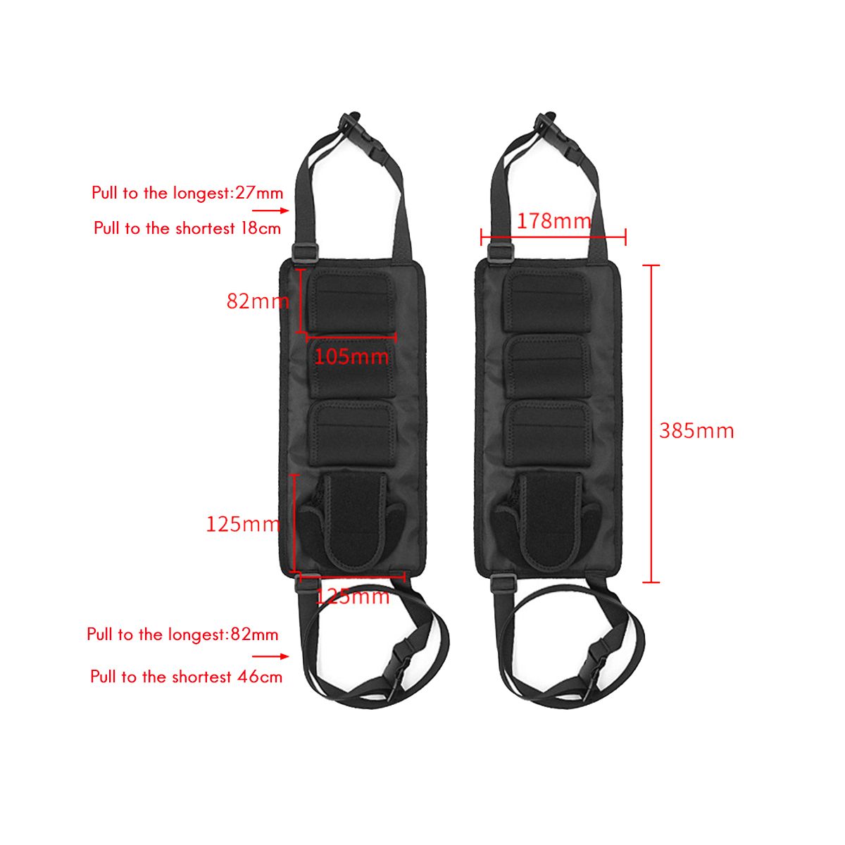 2Pcs Fishing Rod Holder for Car Backseat Portable Fishing Pole Tie Straps Rack Universal Bracket Fishing Tools