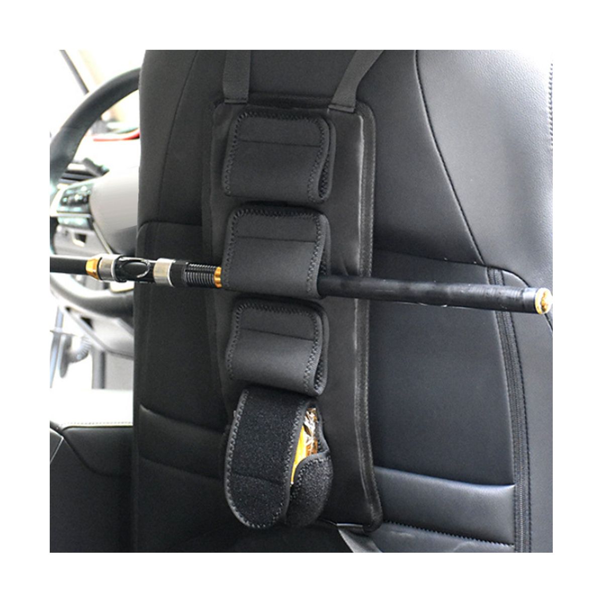 2Pcs Fishing Rod Holder for Car Backseat Portable Fishing Pole Tie Straps Rack Universal Bracket Fishing Tools
