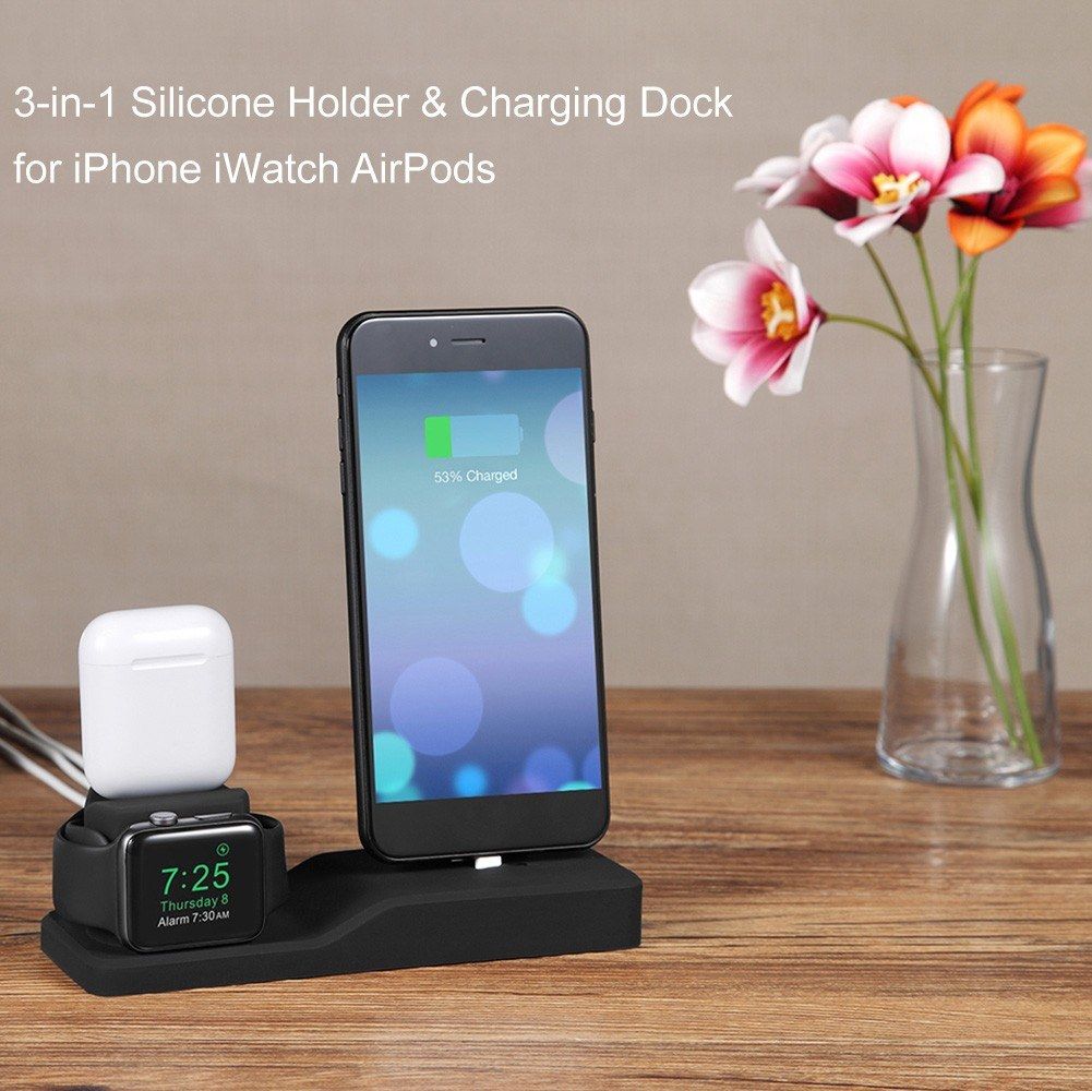 3-in-1 Silicone Stand Holder High-quality Charging Dock For