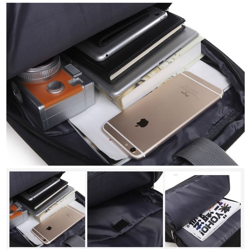 Universal Multi-Function Oxford Cloth Laptop Computer Shoulders Bag Business Backpack Students Bag, Size: 40x28x12cm, For 14 Inch And Belowbook, Samsung, Lenovo, Sony, DELL Alienware, CHUWI, ASUS, HP(Black)
