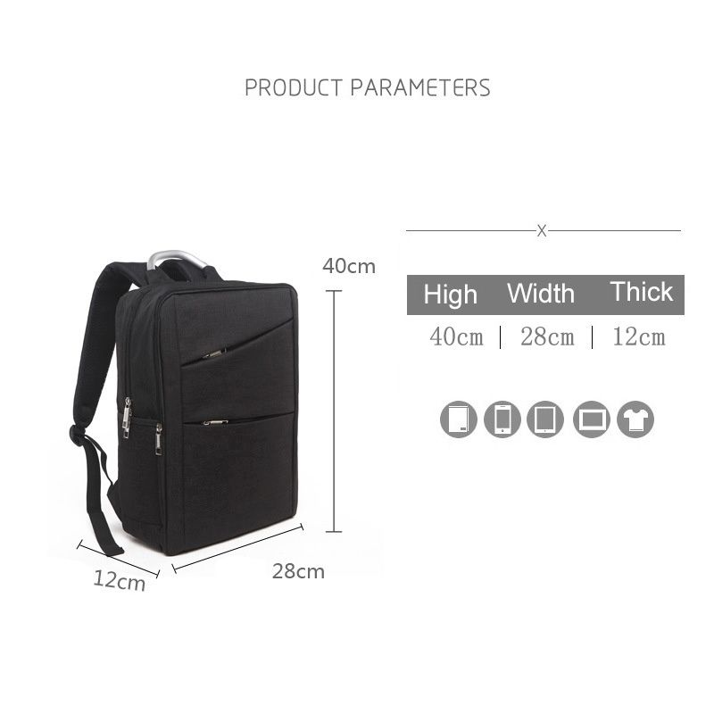 Universal Multi-Function Oxford Cloth Laptop Computer Shoulders Bag Business Backpack Students Bag, Size: 40x28x12cm, For 14 Inch And Belowbook, Samsung, Lenovo, Sony, DELL Alienware, CHUWI, ASUS, HP(Black)