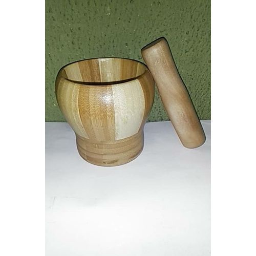 Small Multi Purpose Movable Wooden Mortal & Handy Pestle