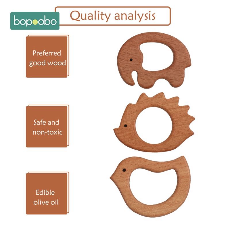 Bopoobo 1pc Olive Oil Wooden Cotton Saliva Towel Holder For