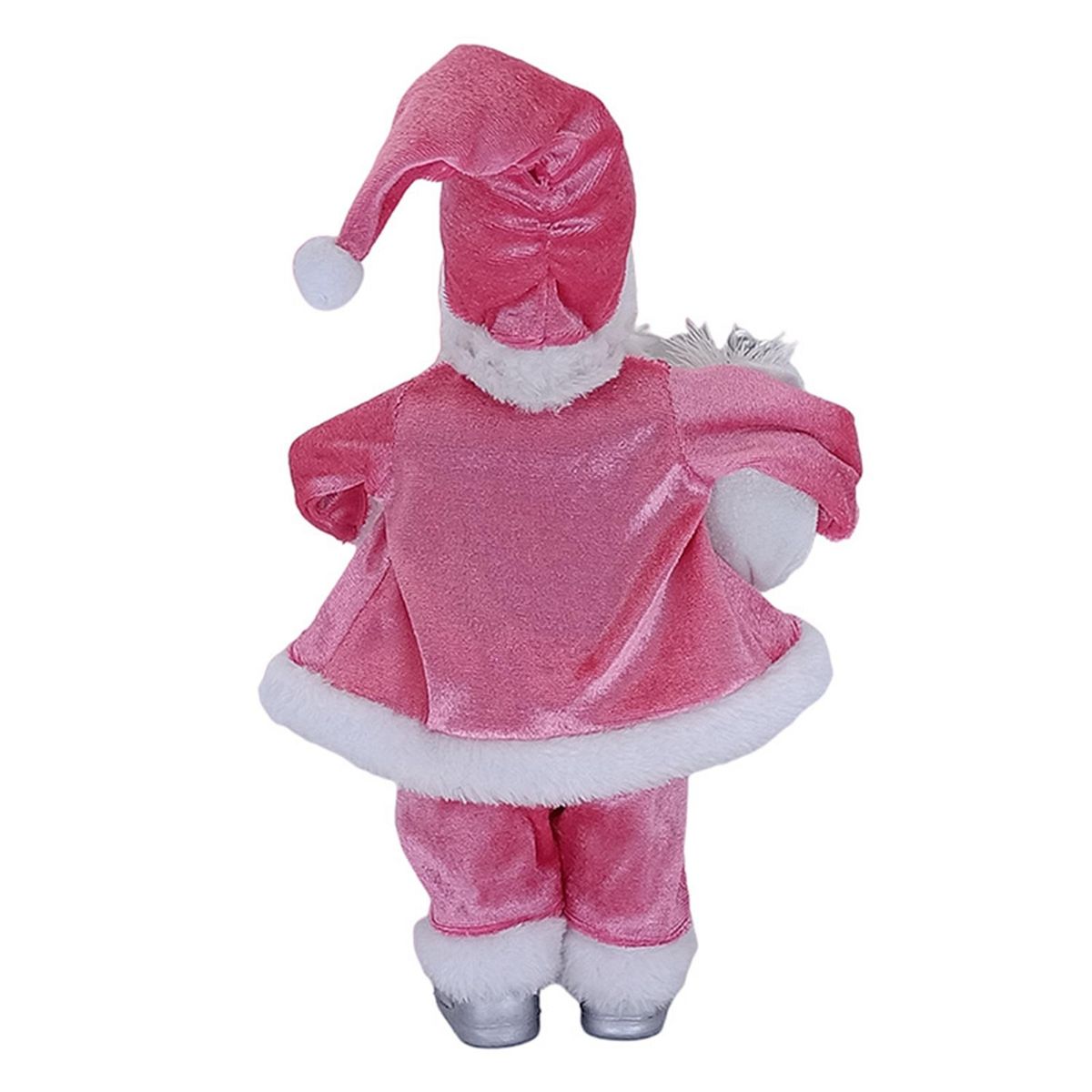 Moving Figure Plush Father Christmas Toy Hanging Pink